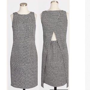 J. Crew Peekaboo-back Jacquard Dress